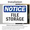 Signmission File Storage, 10 in W x Rectangle, Vinyl Decal OS-2PACK-NS-D-710-L-12499 - alternate 4